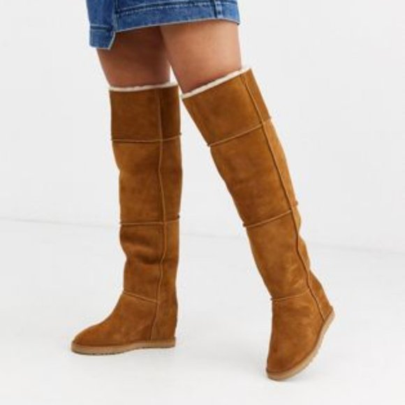 UGG Shoes - UGG Women's Classic Femme OTK Size 6 Chestnut Shearling Lined Over-The-Knee Boot